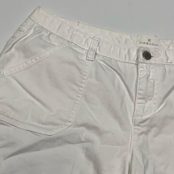 Caslon flat front 5” chino white short size large - Picture 2 of 5